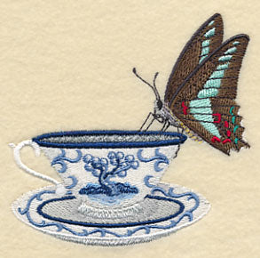 Blue Willow Tea - Cup and Butterfly 1