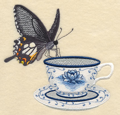 Blue Willow Tea - Cup and Butterfly 3
