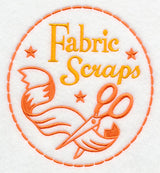 Crafty Notions Label: Fabric Scraps