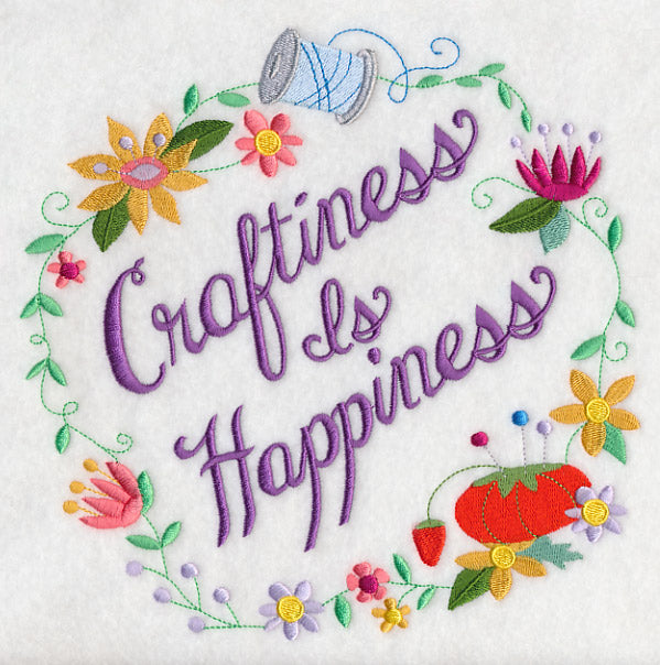Craftiness Is Happiness Wreath