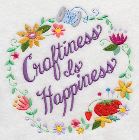 Craftiness Is Happiness Wreath