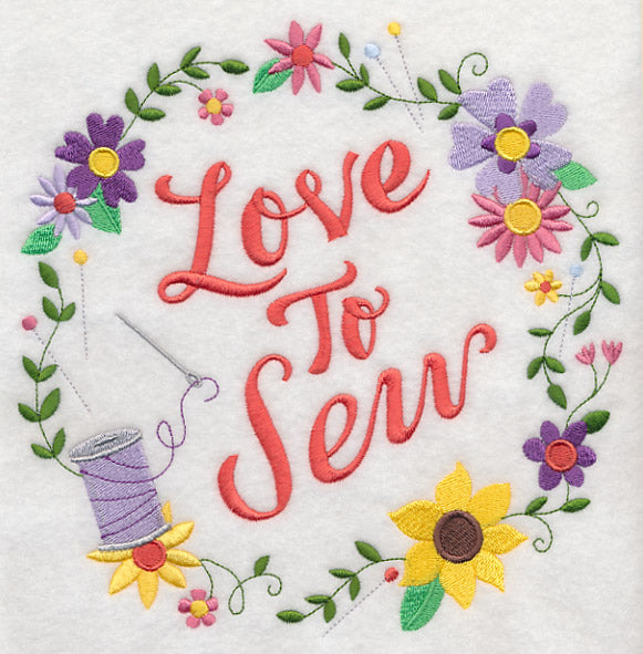 Love To Sew Wreath