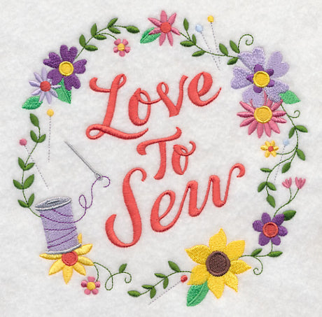 Love To Sew Wreath