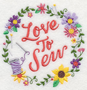 Love To Sew Wreath