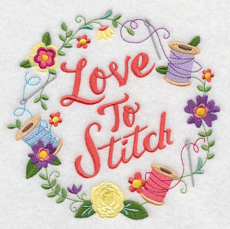 Love To Stitch Wreath
