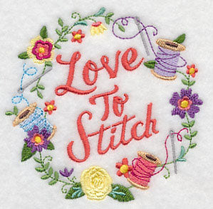 Love To Stitch Wreath