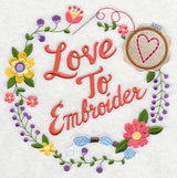 Love To Embroider Wreath