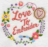 Love To Embroider Wreath
