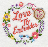 Love To Embroider Wreath