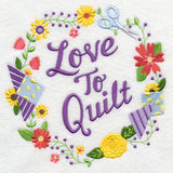 Love To Quilt Wreath