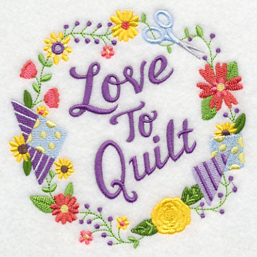 Love To Quilt Wreath