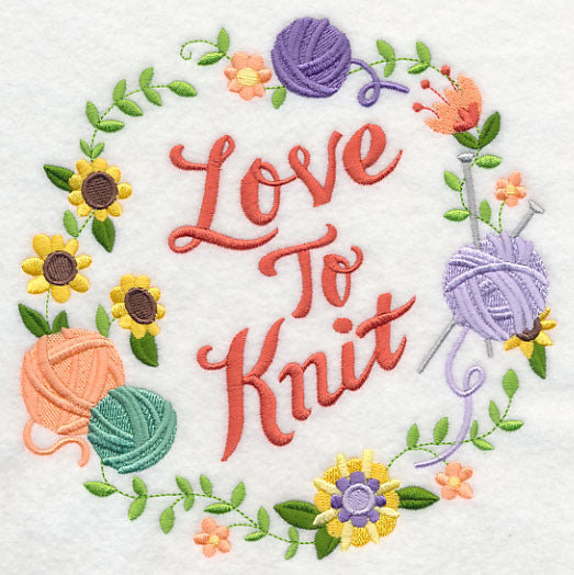 Love To Knit Wreath