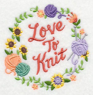 Love To Knit Wreath