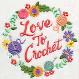 Love To Crochet Wreath
