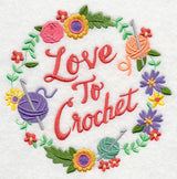 Love To Crochet Wreath