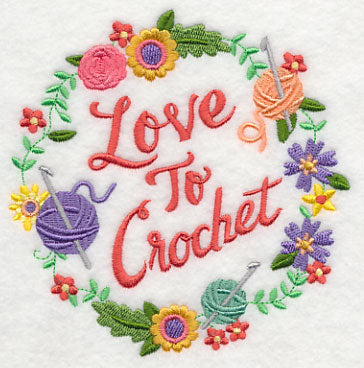Love To Crochet Wreath
