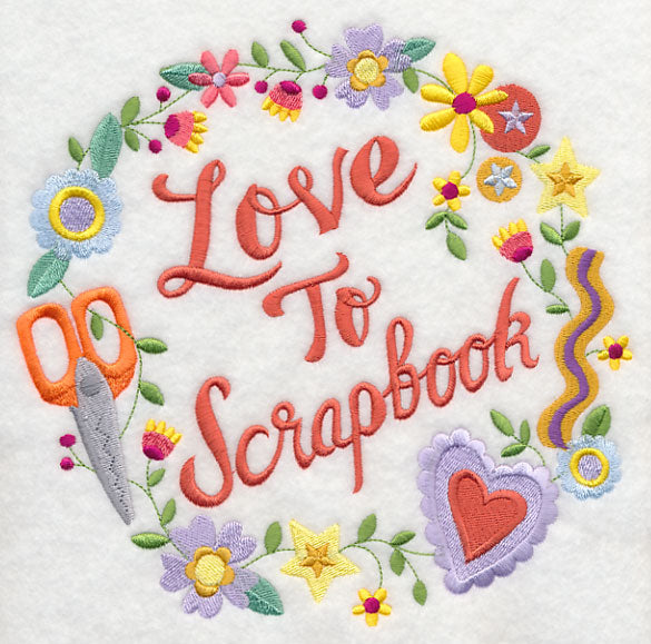 Love To Scrapbook Wreath