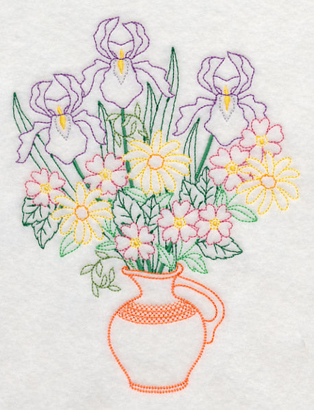 Iris and Daisy Bouquet (Vintage)