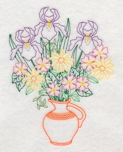 Iris and Daisy Bouquet (Vintage)