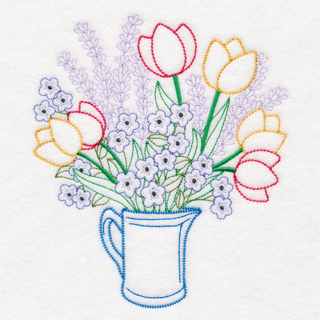 Tulip and Lavender Bouquet (Vintage)