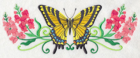 Tiger Swallowtail and Flowers