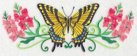 Tiger Swallowtail and Flowers