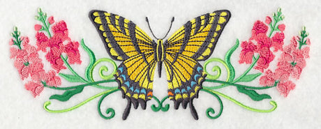 Tiger Swallowtail and Flowers