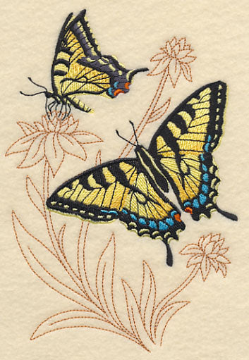 Tiger Swallowtail on Delicate Flower