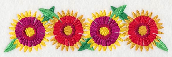 Flourishing Firewheel Border