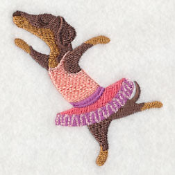 Dancing Dachshund Arabesque