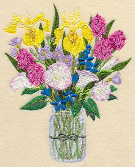 Irish Wildflowers in Mason Jar