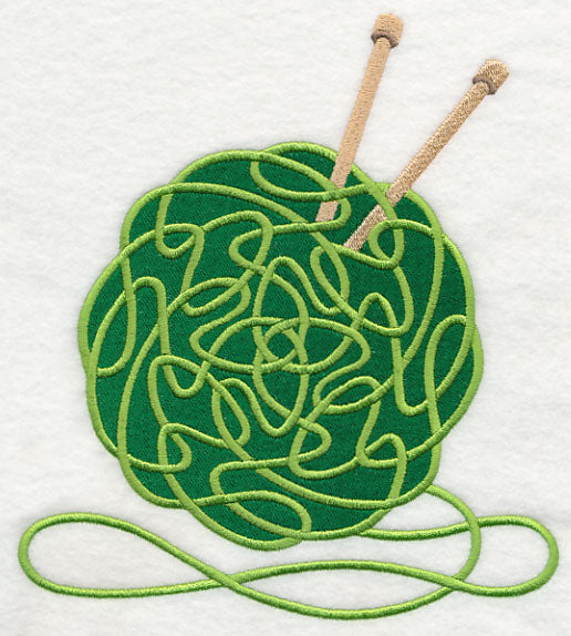 Knotwork Yarn with Knitting Needle