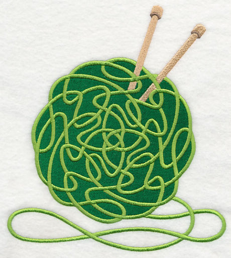 Knotwork Yarn with Knitting Needle