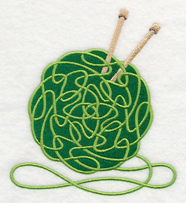 Knotwork Yarn with Knitting Needle