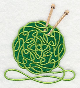 Knotwork Yarn with Knitting Needle