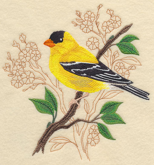 Goldfinch with Delicate Branches