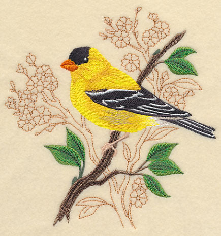 Goldfinch with Delicate Branches