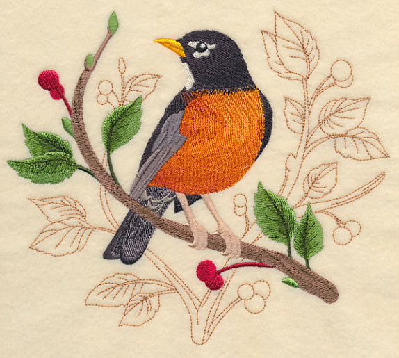 Robin with Delicate Branches