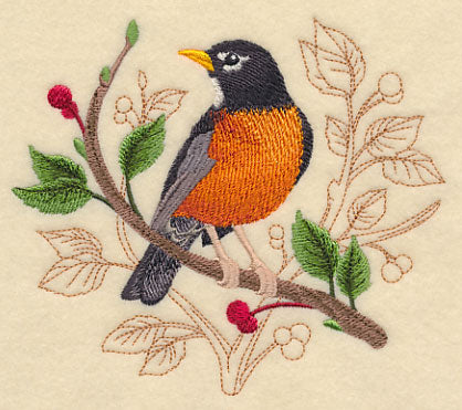 Robin with Delicate Branches
