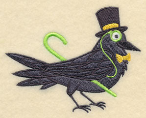 Brainy Raven in Glasses