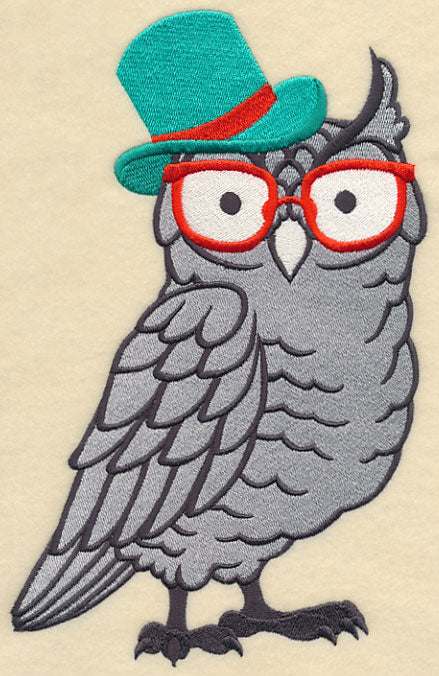 Brainy Owl in Glasses