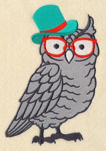 Brainy Owl in Glasses