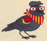 Brainy Blackbird in Glasses