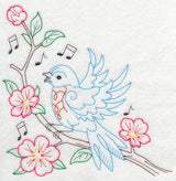 Singing Bluebird on Branch 1 (Vintage)
