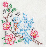 Singing Bluebird on Branch 1 (Vintage)