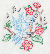 Singing Bluebird on Branch 2 (Vintage)