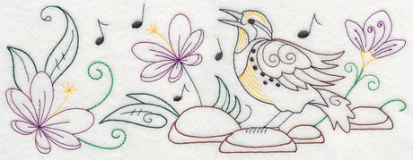 Singing Meadowlark Border (Vintage)
