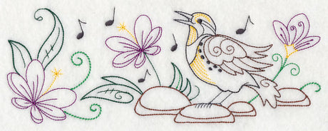 Singing Meadowlark Border (Vintage)