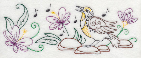 Singing Meadowlark Border (Vintage)