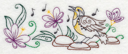 Singing Meadowlark Border (Vintage)